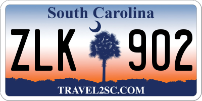 SC license plate ZLK902