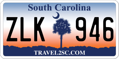 SC license plate ZLK946