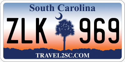 SC license plate ZLK969