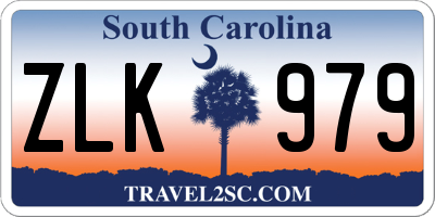 SC license plate ZLK979