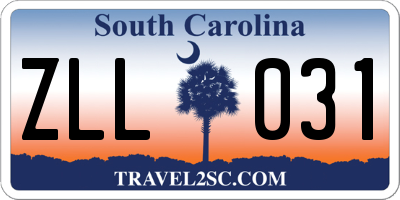 SC license plate ZLL031