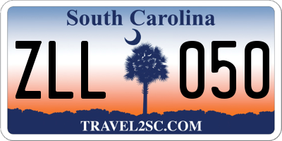 SC license plate ZLL050