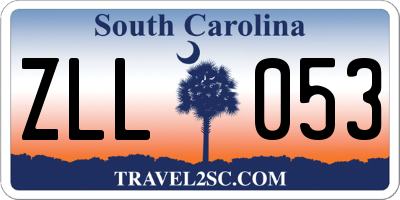 SC license plate ZLL053
