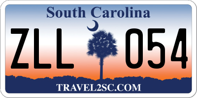 SC license plate ZLL054