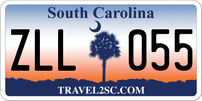 SC license plate ZLL055