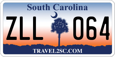 SC license plate ZLL064