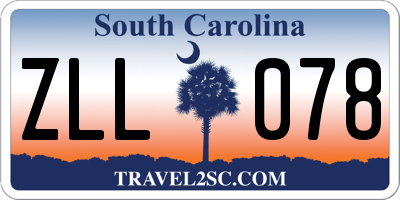 SC license plate ZLL078
