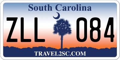 SC license plate ZLL084