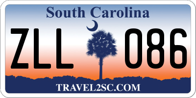 SC license plate ZLL086