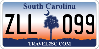 SC license plate ZLL099