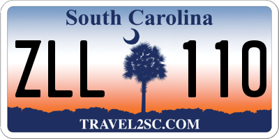 SC license plate ZLL110