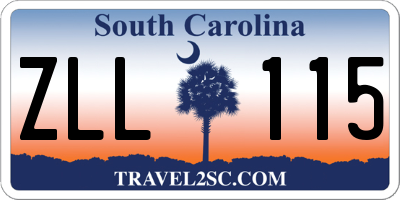 SC license plate ZLL115