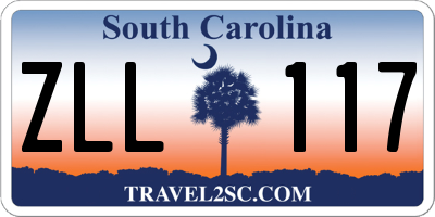 SC license plate ZLL117