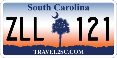 SC license plate ZLL121