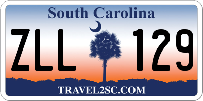 SC license plate ZLL129