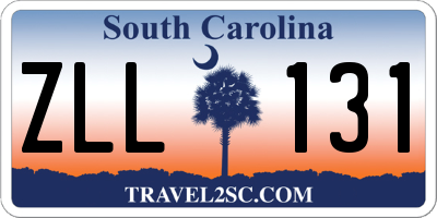 SC license plate ZLL131