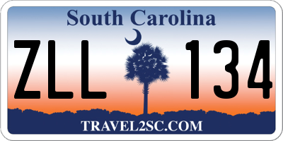 SC license plate ZLL134