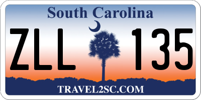 SC license plate ZLL135