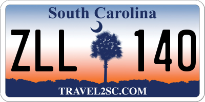 SC license plate ZLL140