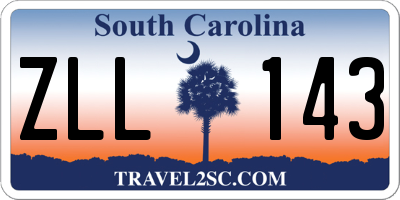 SC license plate ZLL143