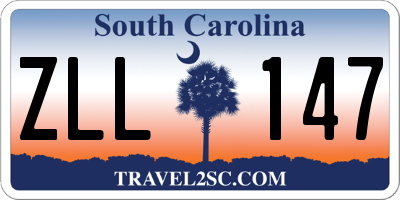 SC license plate ZLL147