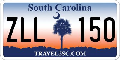SC license plate ZLL150