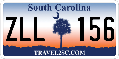 SC license plate ZLL156