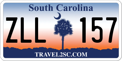 SC license plate ZLL157