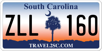 SC license plate ZLL160