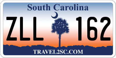 SC license plate ZLL162