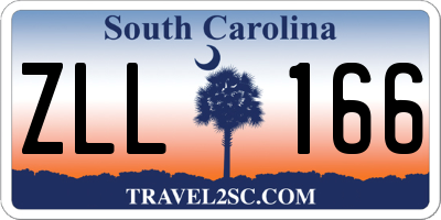 SC license plate ZLL166