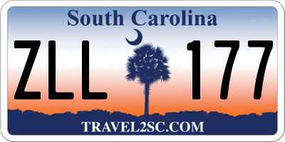 SC license plate ZLL177