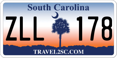 SC license plate ZLL178