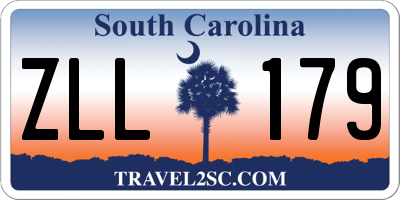 SC license plate ZLL179