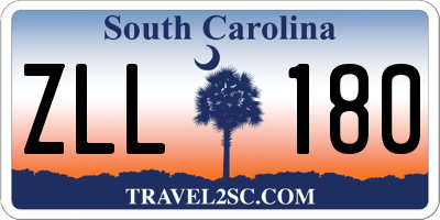 SC license plate ZLL180