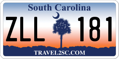 SC license plate ZLL181