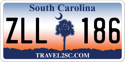 SC license plate ZLL186