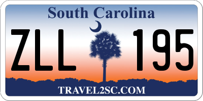 SC license plate ZLL195