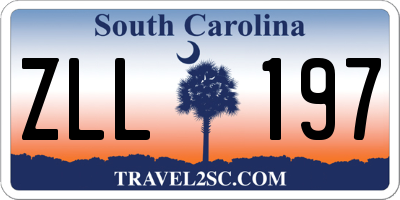 SC license plate ZLL197