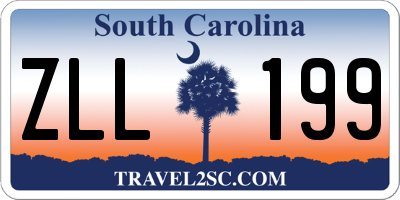 SC license plate ZLL199