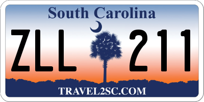 SC license plate ZLL211