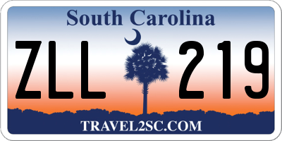 SC license plate ZLL219