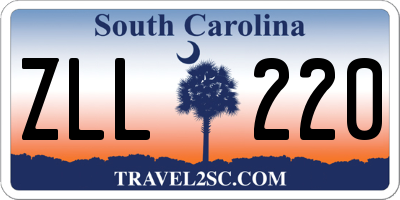 SC license plate ZLL220