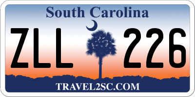 SC license plate ZLL226
