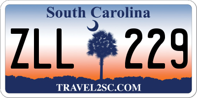 SC license plate ZLL229