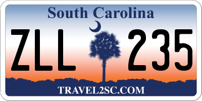 SC license plate ZLL235