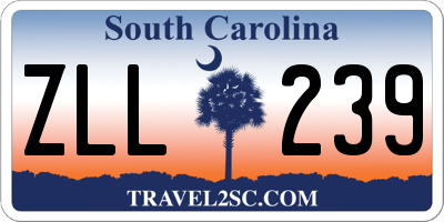 SC license plate ZLL239