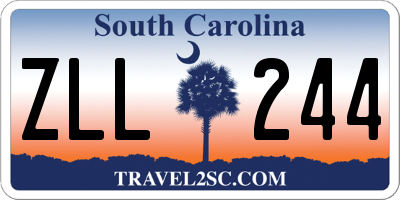 SC license plate ZLL244