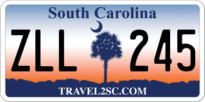 SC license plate ZLL245