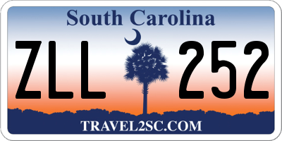 SC license plate ZLL252